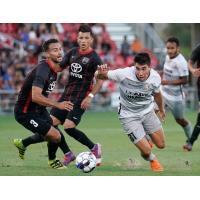 Sacramento Republic FC eyes the ball against San Antonio FC