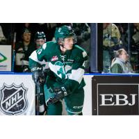 Forward Mark Liwiski skates with the Everett Silvertips