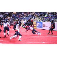 Frankie Solomon, Jr. of the Texas Revolution makes a tackle against the Amarillo Venom