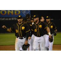 Sussex County Miners celebrate a win