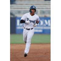 Dom Thompson-Williams rounds the bases for the Tampa Tarpons