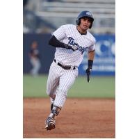 Angel Aguilar on the basepaths for the Tampa Tarpons