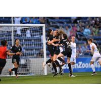 Chicago Red Stars celebrate a goal