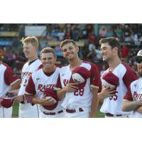 Wisconsin Rapids Rafters stand at attention