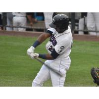 Julio Borbon of the Somerset Patriots at the plate