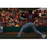 Charleston RiverDogs pitcher Jio Orozco with the crowd
