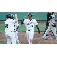 Tri-City Dust Devils exchange high fives