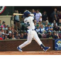 Seuly Matias batting for the Lexington Legends