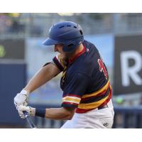 Luke Raley of the Tulsa Drillers swings