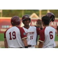 Wisconsin Rapids Rafters exchange high fives