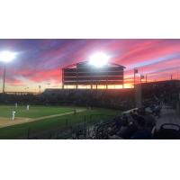 The sun sets at Gesa Stadium, home of the Tri-City Dust Devils