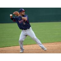 Alfredo Rodriguez of the Somerset Patriots makes a play in the field