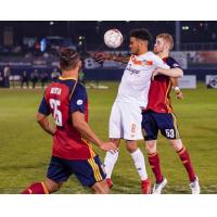 Jhon Pirez (8) and the Tulsa Roughnecks face the Real Monarchs SLC