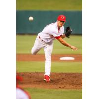 Memphis Redbirds right-handed pitcher Dakota Hudson delivers