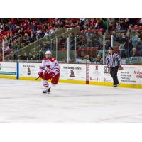 Defenseman Scott Dornbrock with Miami University in Ohio