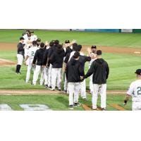 Long Island Ducks exchange victory high fives