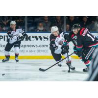Jared Dmytriw of the Vancouver Giants vs. the Kelowna Rockets