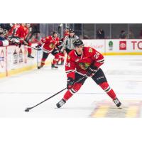 Portland Winterhawks forward Seth Jarvis looks to pass