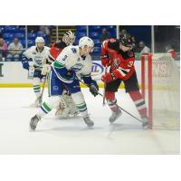 Defenseman Tariq Hammond with the AHL's Binghamton Devils