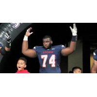 Offensive lineman Jabari Buckley with the Sioux Falls Storm