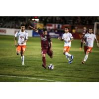 Sacramento Republic FC midfielder Keven Aleman vs. the Swope Park Rangers