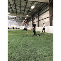 The long jump at Mississauga MetroStars open tryouts