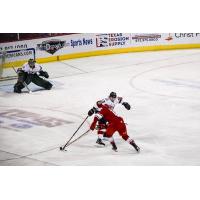 Zach Pochiro of the Allen Americans on the attack