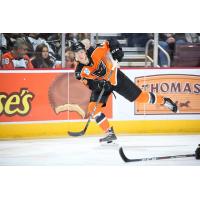 Lehigh Valley Phantoms C Mikhail Vorobyev fires a pass