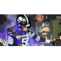 Defensive back Paul Robinson with the Duke City Gladiators