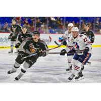 Vancouver Giants forward Tristen Nielsen vs. the Kamloops Blazers