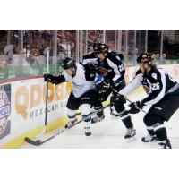 Utah Grizzlies surround the Wichita Thunder