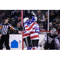 Texas Stars celebrate a goal against the San Antonio Rampage