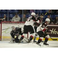 Vancouver Giants goaltender David Tendeck vs. the Prince George Cougars