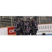 South Carolina Stingrays celebrate a goal against the Atlanta Gladiators