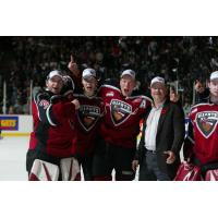 Ron Toigo celebrates with the Vancouver Giants