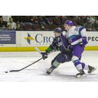 Maine Mariners forward Shawn St-Amant vs. the Orlando Solar Bears