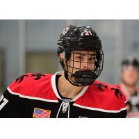 Forward Austen Swankler with the Waterloo Black Hawks