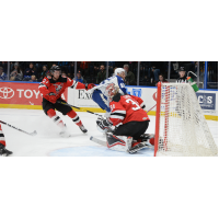 Binghamton Devils goaltender Eddie Lack vs. the Syracuse Crunch