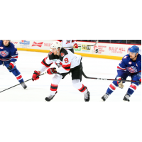 Binghamton Devils C Michael McLeod vs. the Rochester Americans