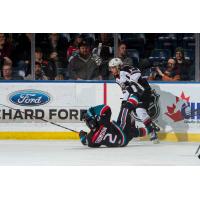 Vancouver Giants C Justin Sourdif vs. the Kelowna Rockets