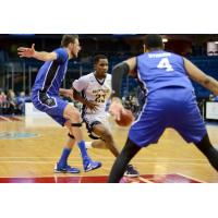 Jeremiah Mordi of the Saint John Riptide (23) drives to the hoop
