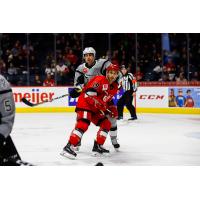 Mitch Reinke of the San Antonio Rampage battles the Grand Rapids Griffins' Carter Camper (19)