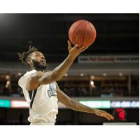 Gabe Freeman of the Halifax Hurricanes drives to the hoop
