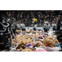 Florida Everblades Teddy Bear Toss aftermath