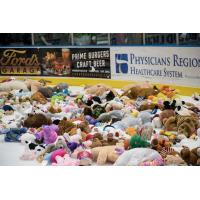 Florida Everblades' Teddy Bear Toss Night aftermath