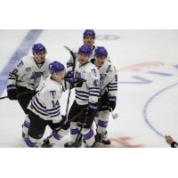 Tri-City Storm celebrate a goal