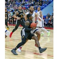 Sudbury Five guard Braylon Rayson drives to the basket