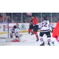 Adirondack Thunder forward John Edwardh (center)