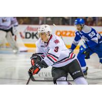 Niagara IceDogs centre Ben Jones against the Sudbury Wolves