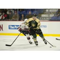 Vancouver Giants defenceman Bowen Byram skates against the Regina Pats